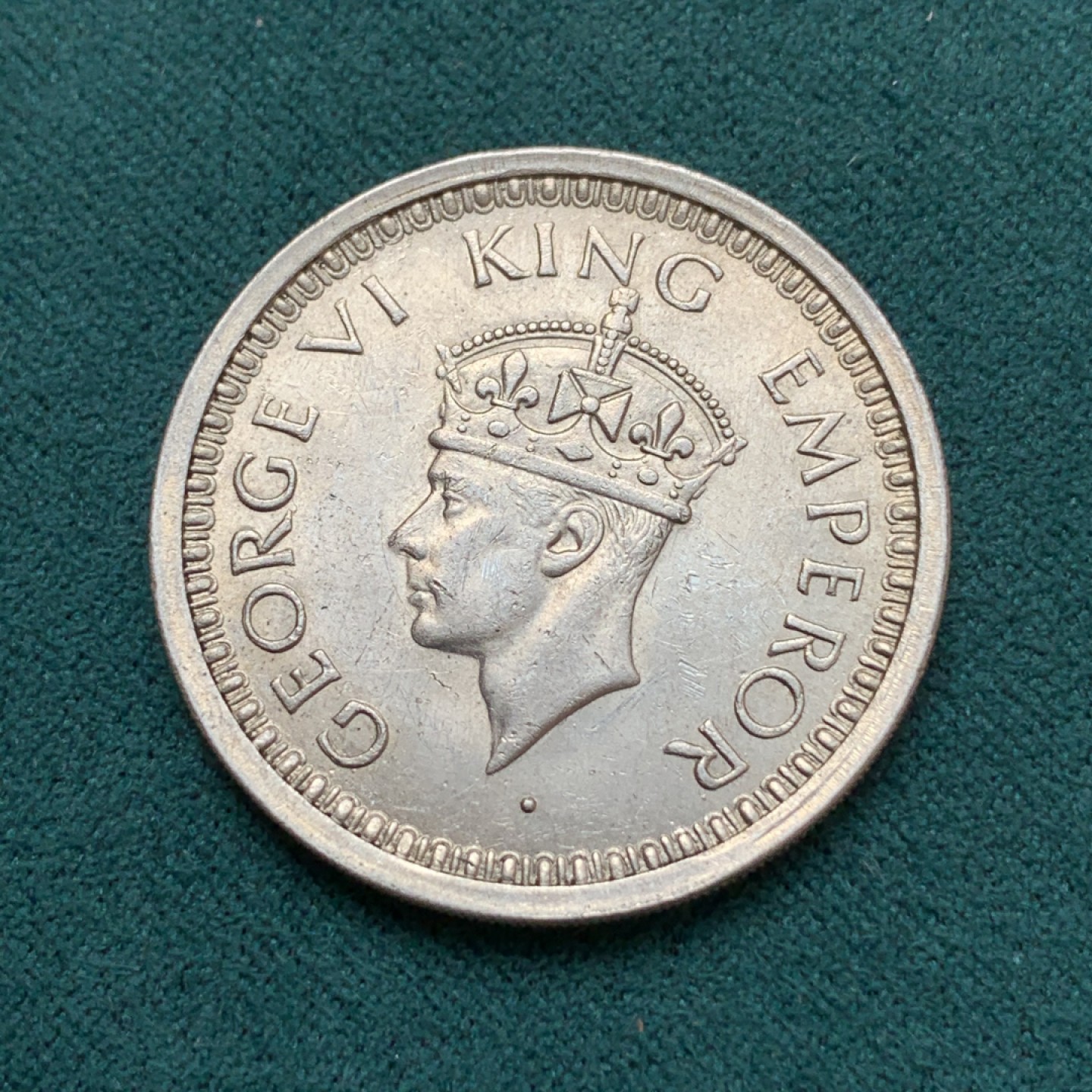 《竞宝斋》第169场-周日，周一2场 (全场包邮) 英属印度 乔六 1944年 1卢比银币