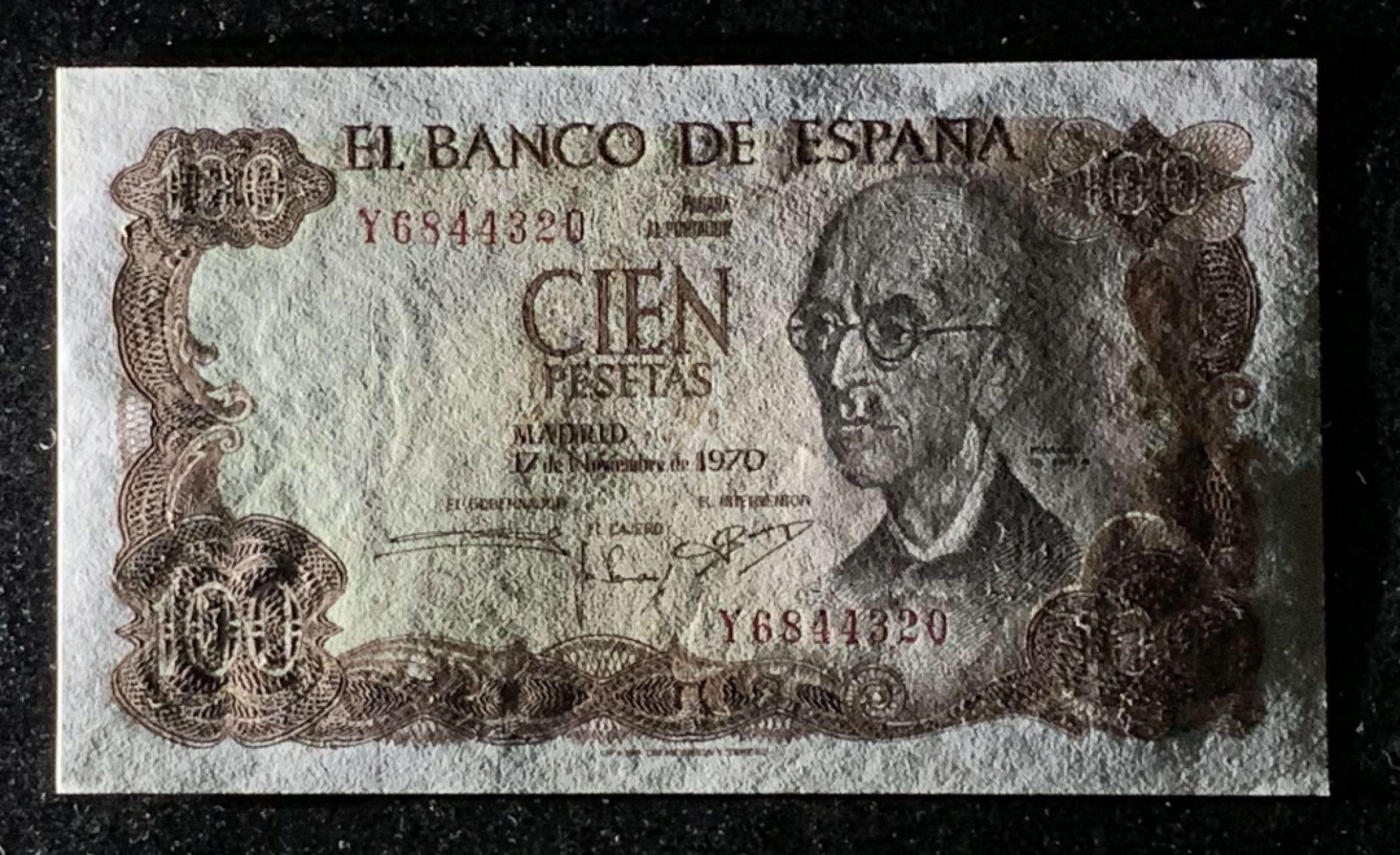 紫瑗钱币——第274期拍卖—纸币场 西班牙 1970(1974)年 曼努埃尔·德法拉 100比塞塔 UNC