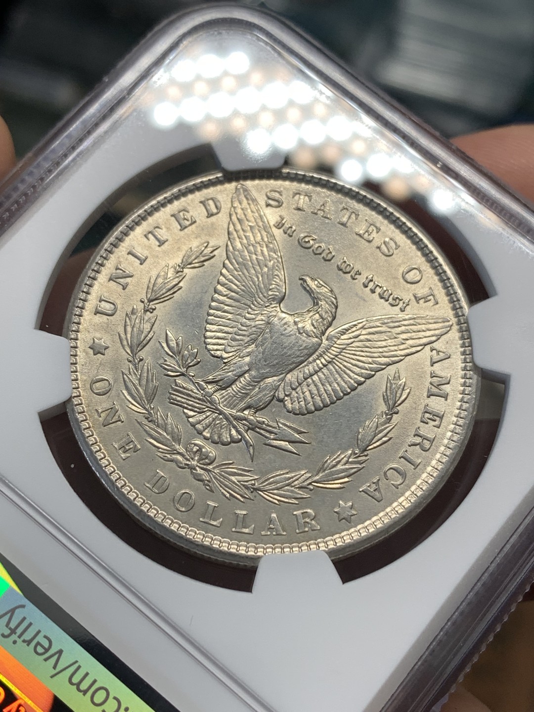 《竞宝斋》第169场-周日，周一2场 (全场包邮) NGC-MS61 美国1900年 摩根一元 原光好品