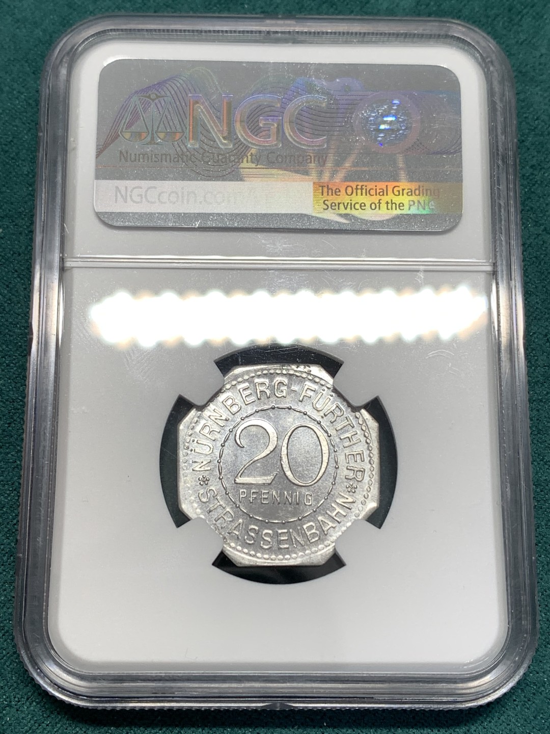 《竞宝斋》第169场-周日，周一2场 (全场包邮) NGC-MS64 1920 德国紧急状态时期纽伦堡代币 景观不错