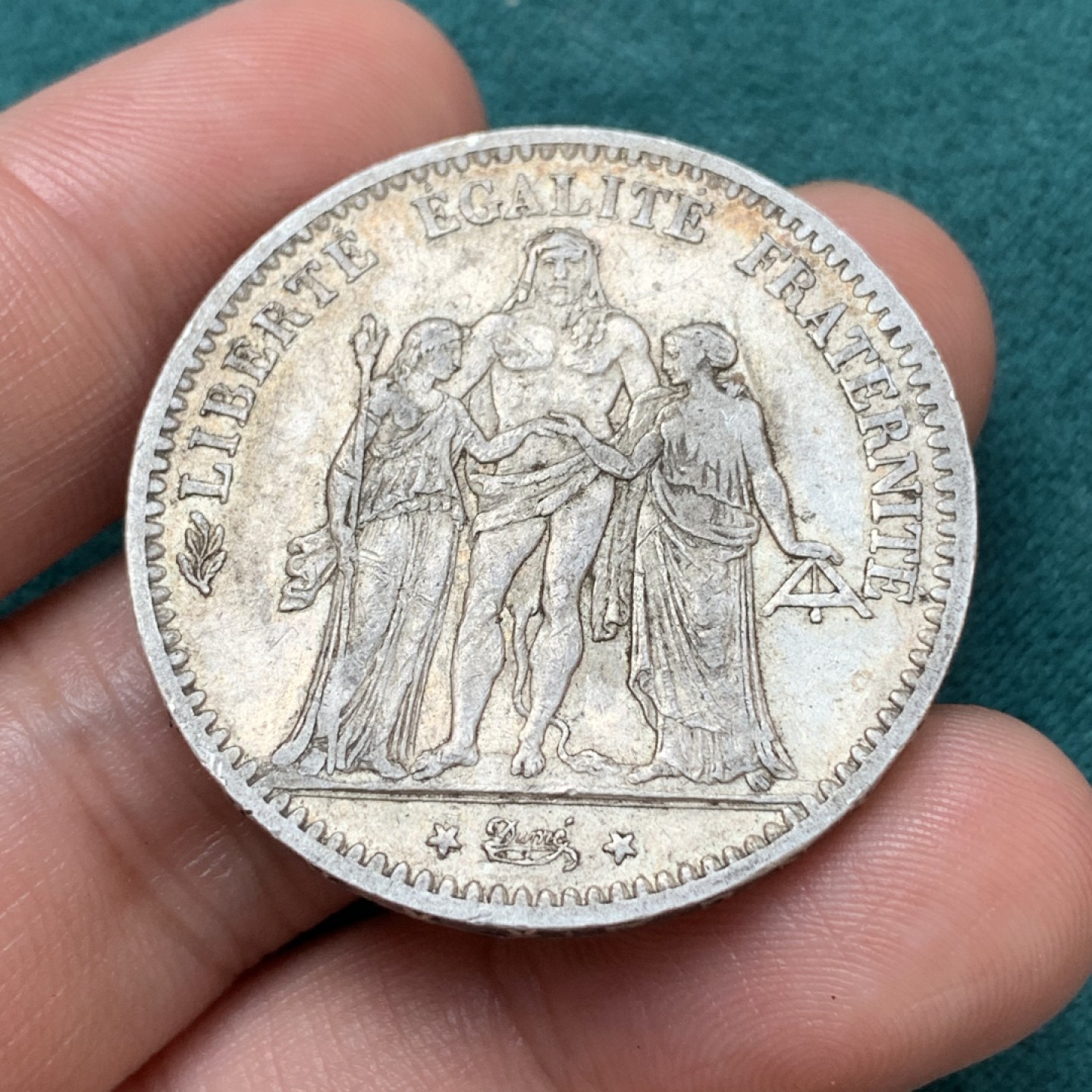 《竞宝斋》第169场-周日，周一2场 (全场包邮) 法国  大力神 1875 少见年份 原滋原味老包浆 状态不错 神像面挺好