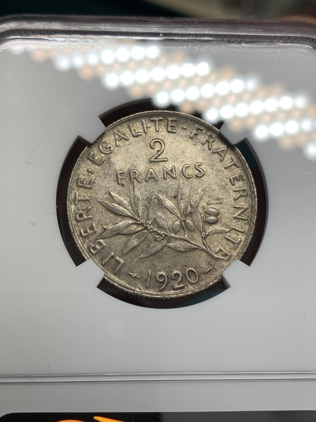 《竞宝斋》第169场-周日，周一2场 (全场包邮) NGC-MS64 法国1920年 播种女神 2法郎银币 顶级品相