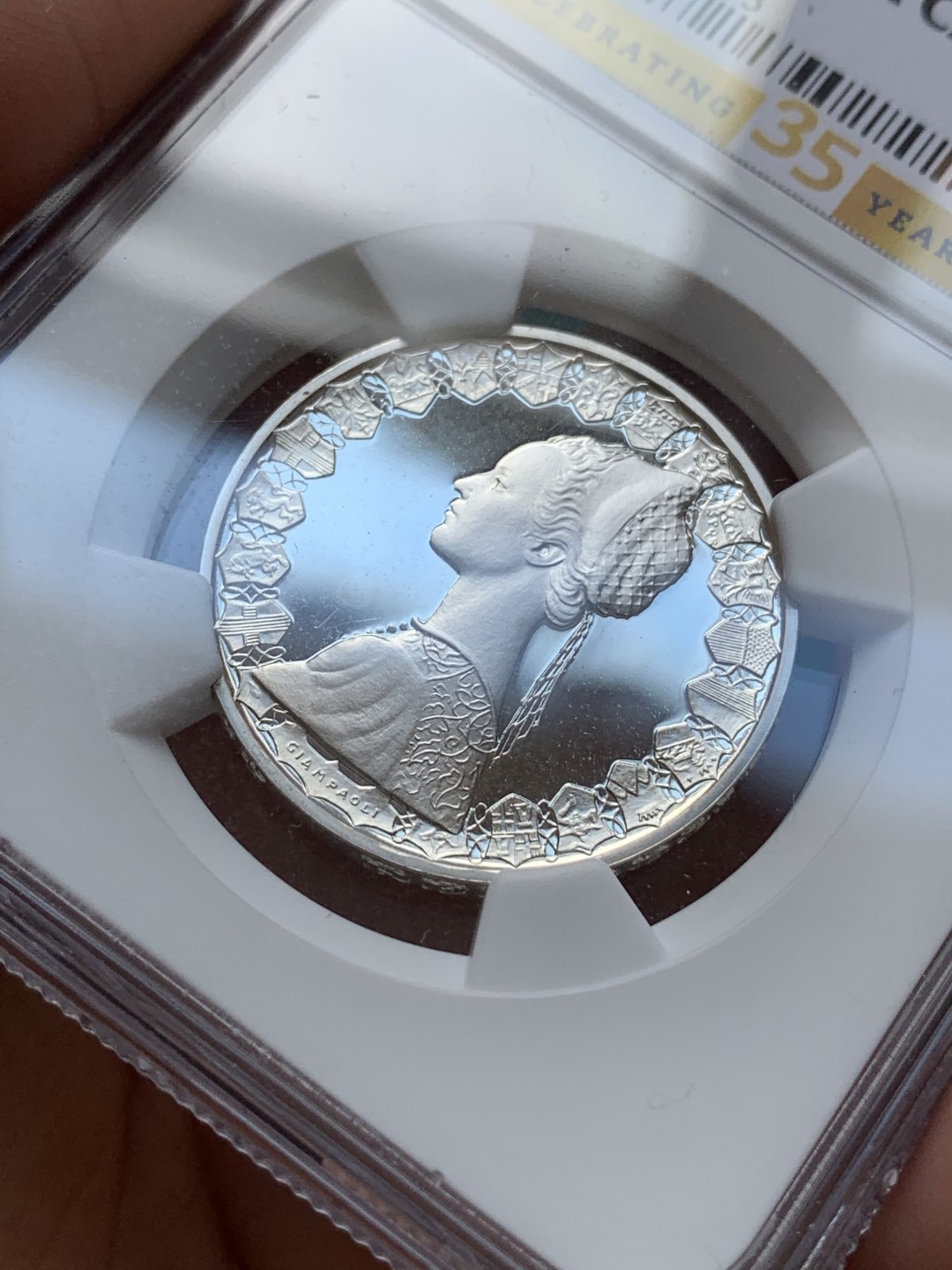 《竞宝斋》第169场-周日，周一2场 (全场包邮) NGC PF68UC 意大利 1985 精制套币 帆船已入盒，共2枚银币 状态难得