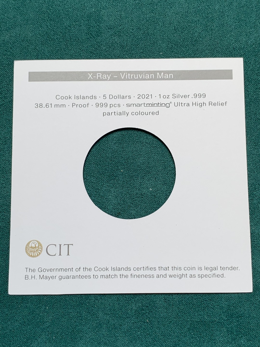 《竞宝斋》第169场-周日，周一2场 (全场包邮) NGC PF70UC 库克 2021达芬奇达芬奇维特鲁维亚人 X-ray黄金分割5元银币 发行量999枚 带盒子