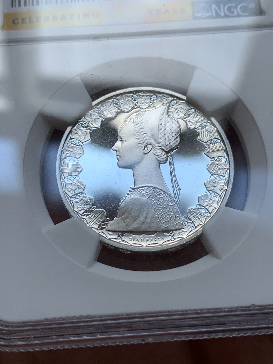 《竞宝斋》第169场-周日，周一2场 (全场包邮) NGC PF68UC 意大利 1985 精制套币 帆船已入盒，共2枚银币 状态难得