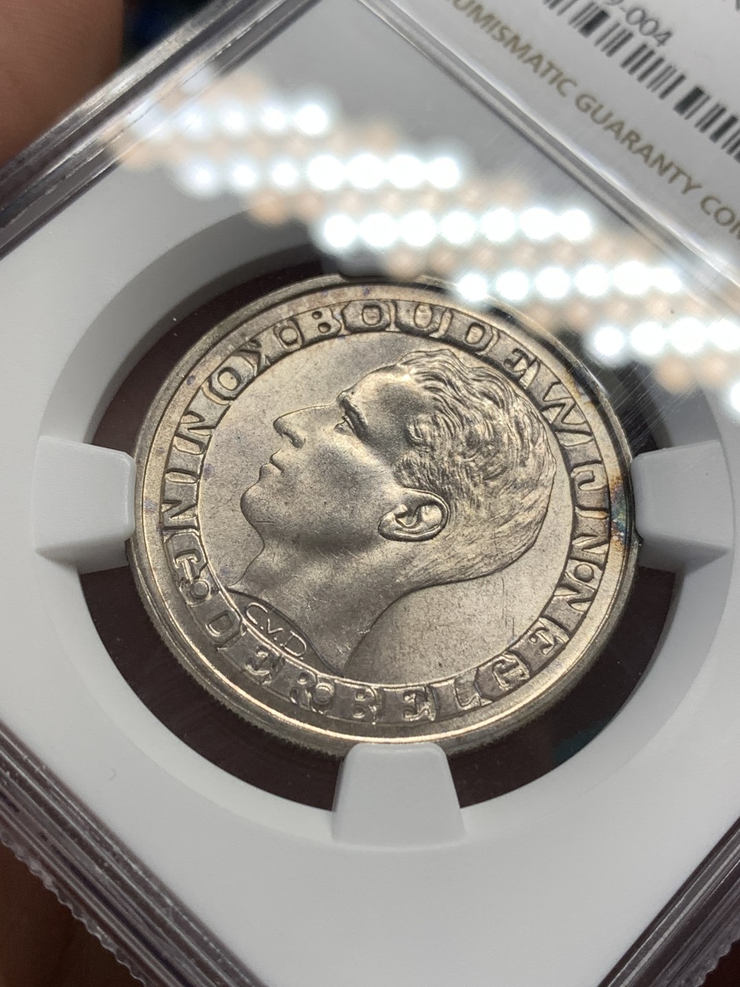 《竞宝斋》第169场-周日，周一2场 (全场包邮) NGC MS65 比利时 1958年 世博会景观  50法郎银币