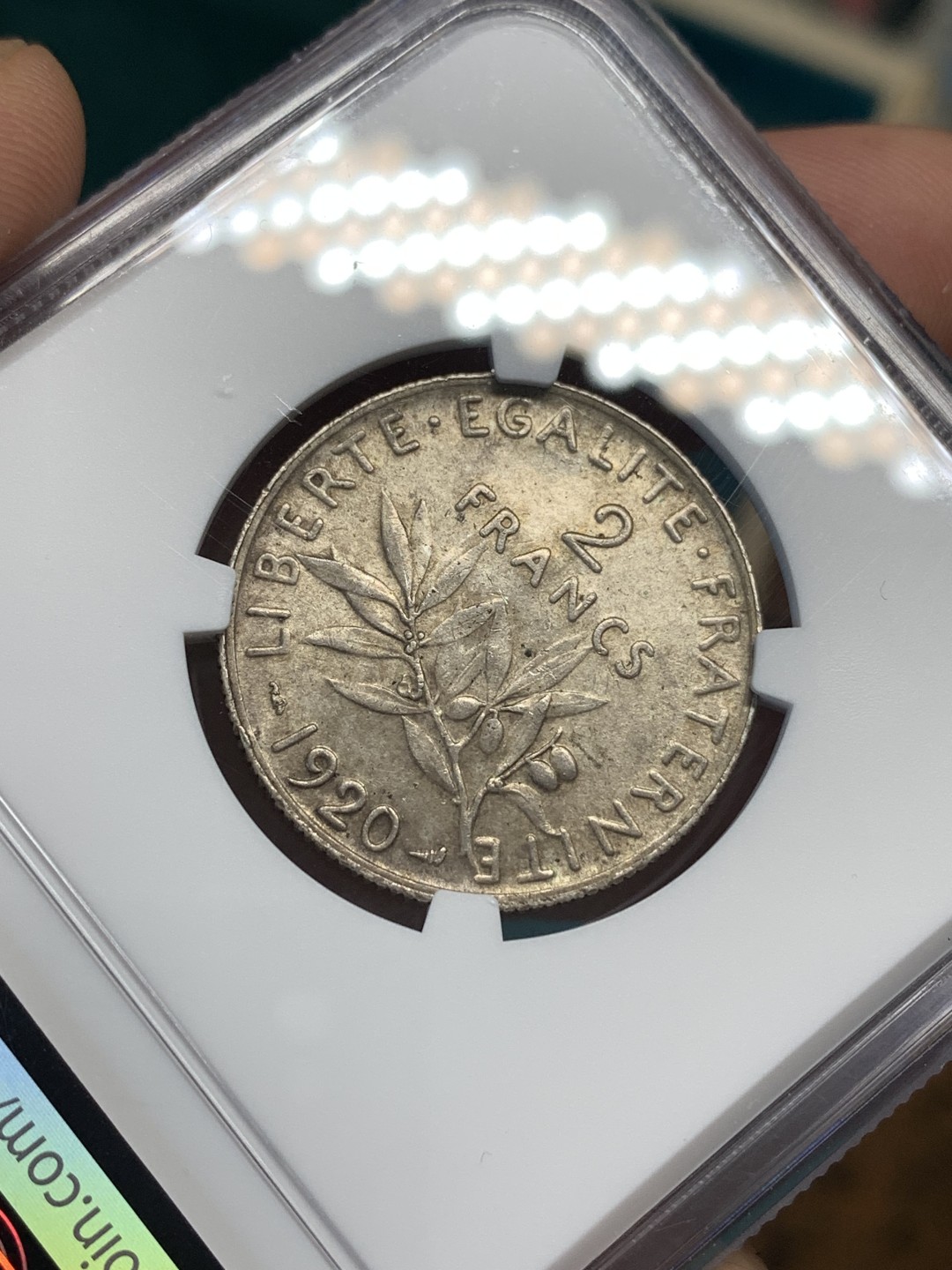 《竞宝斋》第169场-周日，周一2场 (全场包邮) NGC-MS64 法国1920年 播种女神 2法郎银币 顶级品相