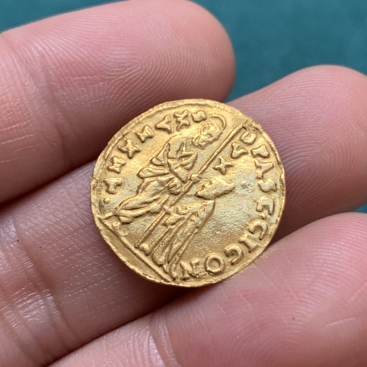 《竞宝斋》第169场-周日，周一2场 (全场包邮) 中世纪 威尼斯共和国 杜卡特金币 3.35克 999金