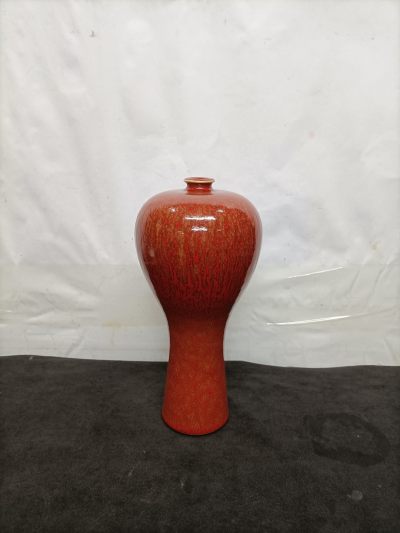 旧藏一件清代郎红釉迷瓶 - 旧藏一件清代郎红釉迷瓶