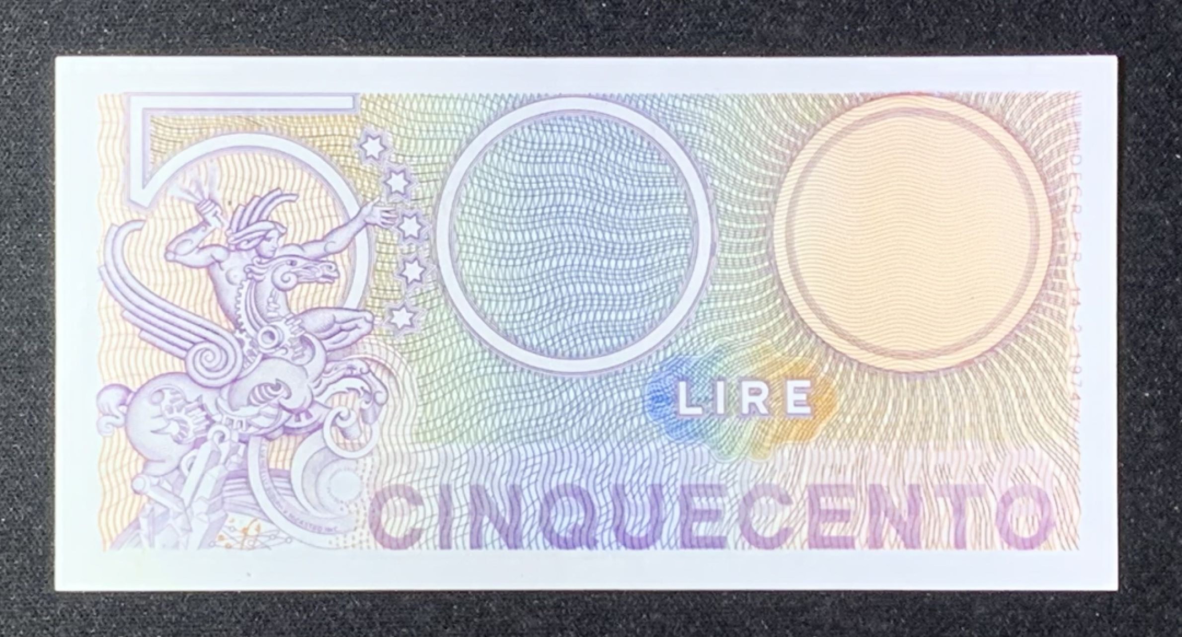 紫瑗钱币——第274期拍卖—纸币场 意大利 1974年 小仙女 500里拉 UNC