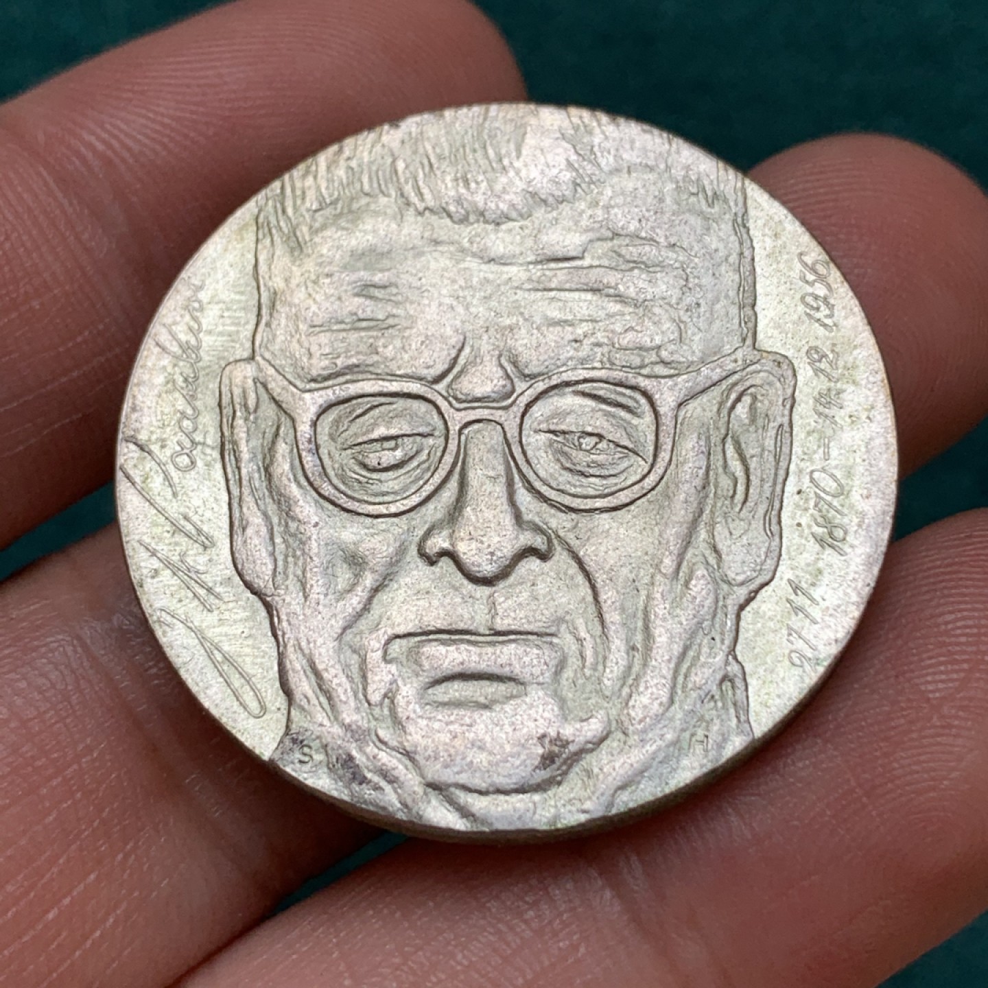 《竞宝斋》第169场-周日，周一2场 (全场包邮) 芬兰 1970年 10马克银币 总统帕西基维诞生百周年 22.75克