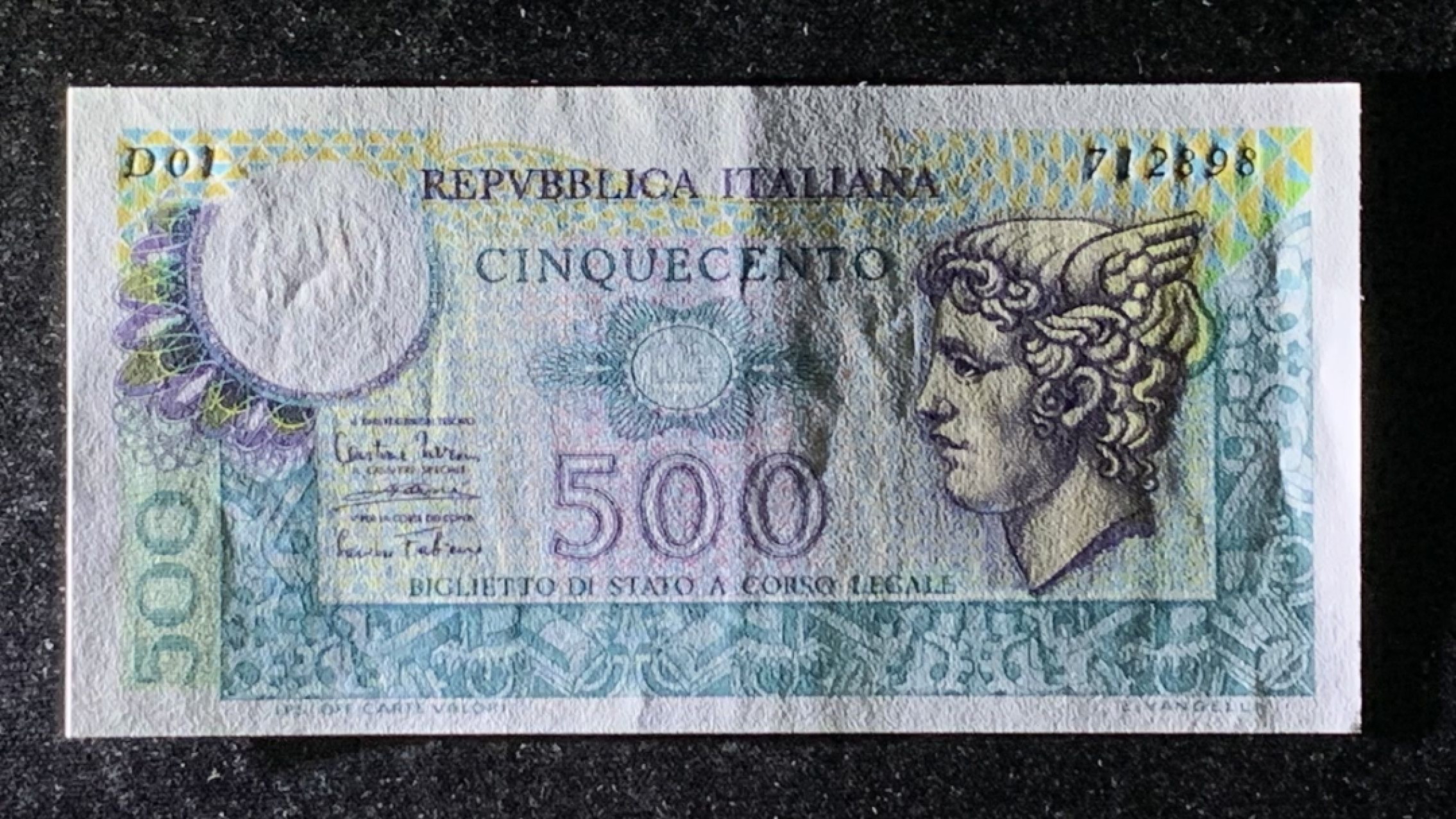 紫瑗钱币——第274期拍卖—纸币场 意大利 1974年 小仙女 500里拉 UNC