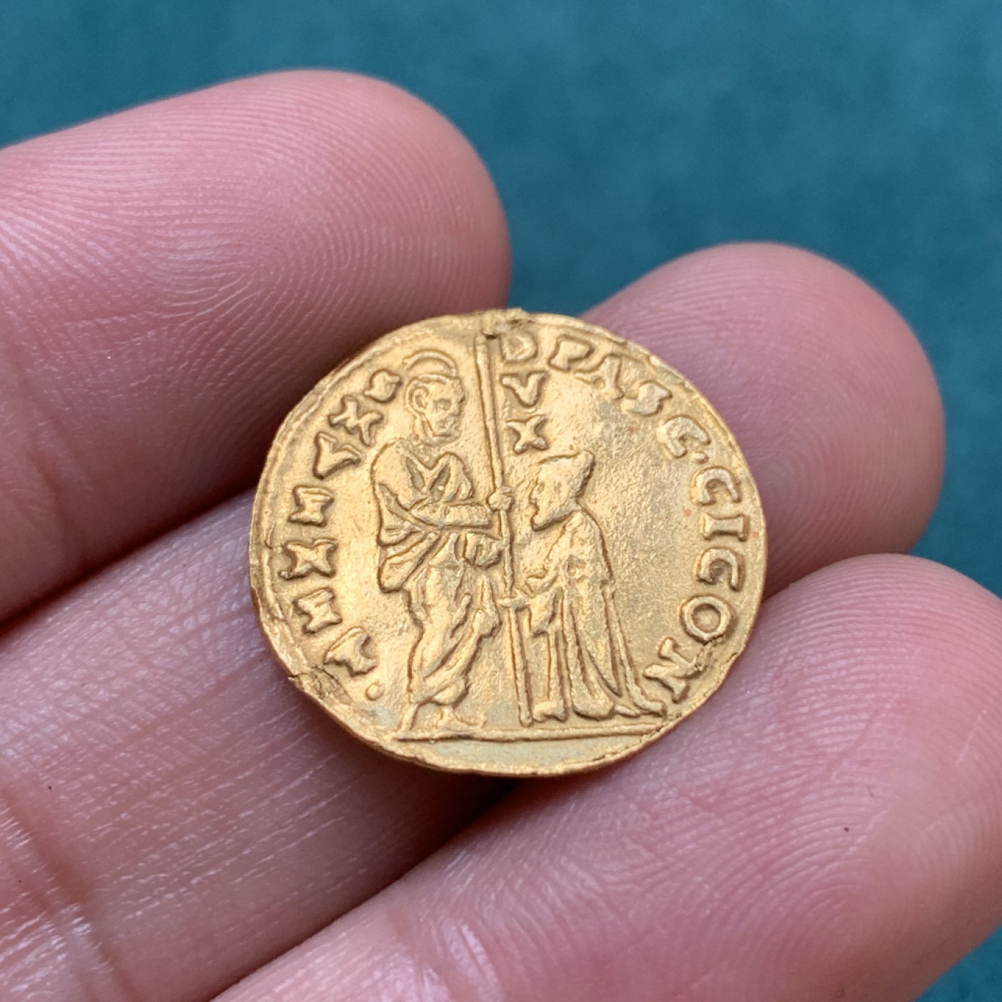 《竞宝斋》第169场-周日，周一2场 (全场包邮) 中世纪 威尼斯共和国 杜卡特金币 3.35克 999金