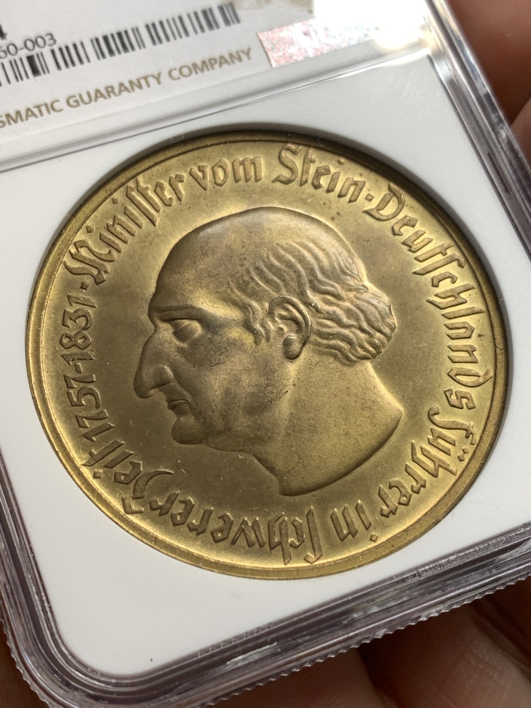 《竞宝斋》第169场-周日，周一2场 (全场包邮) NGC-MS64 德国1923年 紧急状态时期威斯特伐利亚大马币 10000马克 德紧热门币