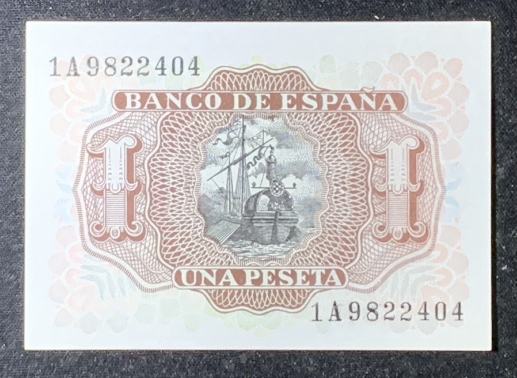 紫瑗钱币——第274期拍卖—纸币场 西班牙 1953年 阿尔瓦罗 1比塞塔 UNC