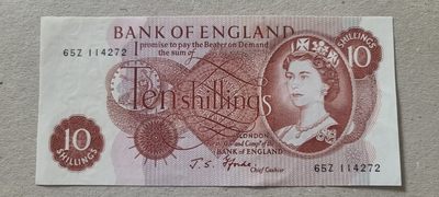 【币将精彩】世界钱币拍卖专场(2024-2-28) - 英国10先令纸币unc看细节