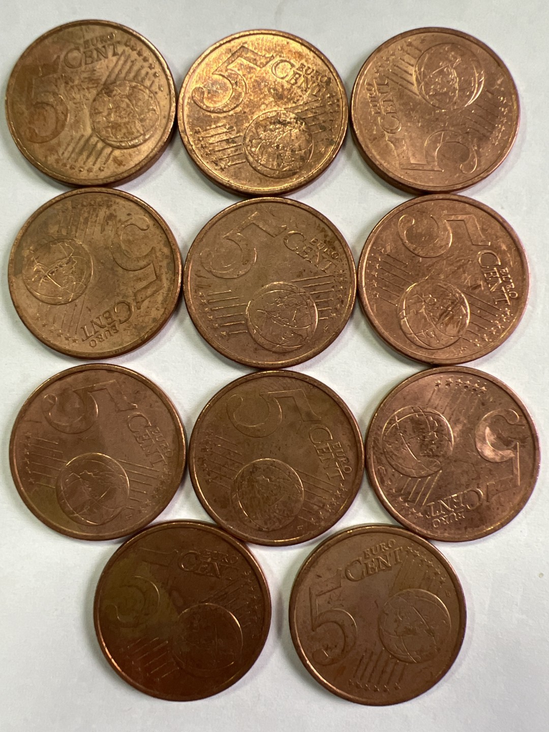 泡泡堂微拍第169幕硬币捡漏可累计专场👿👿，累计满二十元包邮，接受代拍业务 德国五欧分十一枚