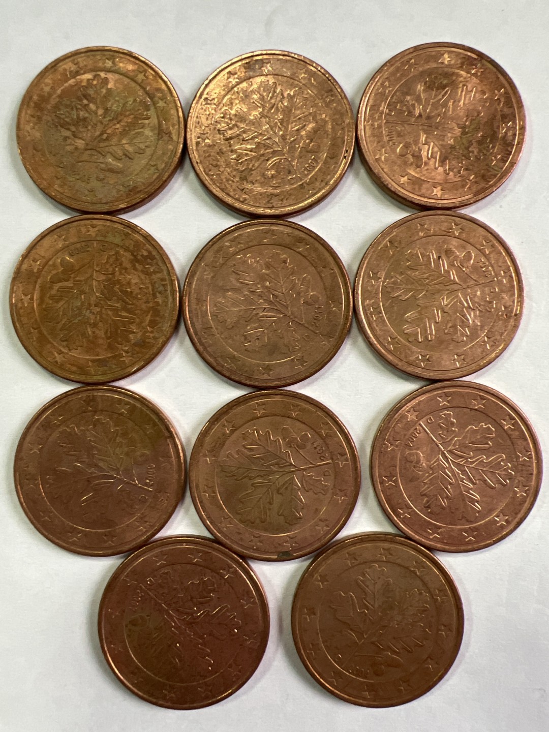 泡泡堂微拍第169幕硬币捡漏可累计专场👿👿，累计满二十元包邮，接受代拍业务 德国五欧分十一枚