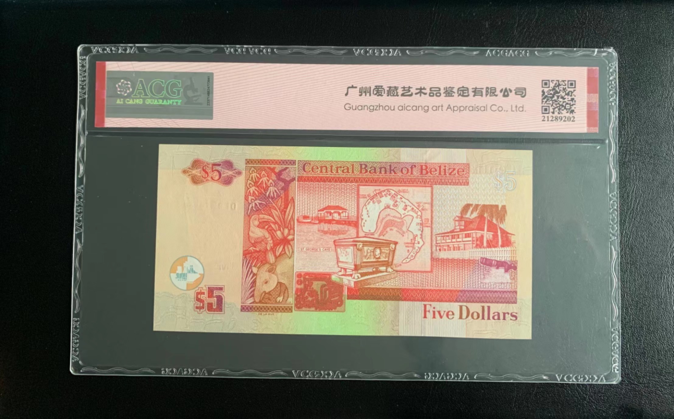 乐淘淘纸币精选场 开业大吉 第2期 本期免押金！ 【DF925147】伯利兹2007年纸币  5元 女王钞 ACG67EPQ三星