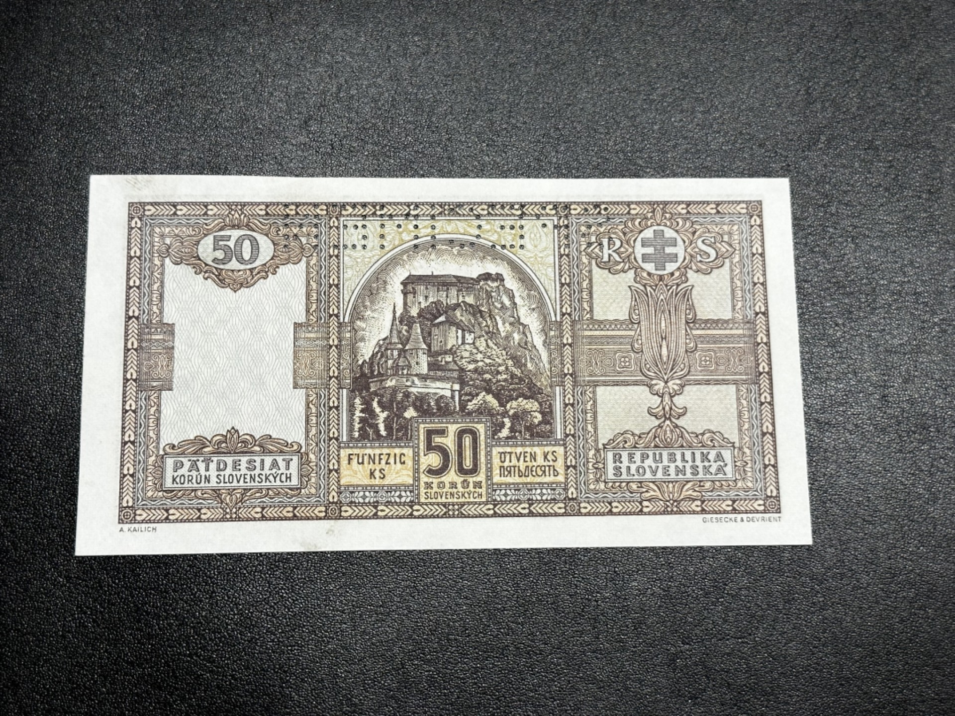 《外钞收藏家》第二百七十二期 1940年斯洛伐克50 样钞 全新