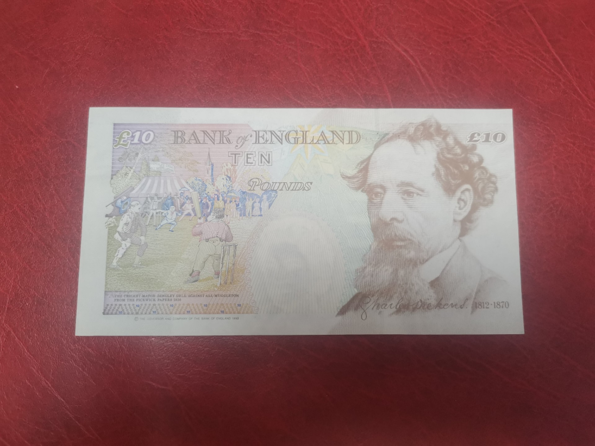英国纸币 1999年E序10英镑 稀有LA冠LOWTHER限量签名纪念钞 全新UNC