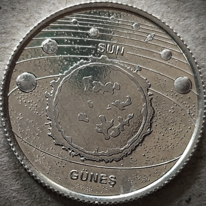 六一晚7点30拍★机器委托10秒自动落锤★请提前出好价★满30快递包邮 土耳其 太阳系行星纪念币 - 太阳