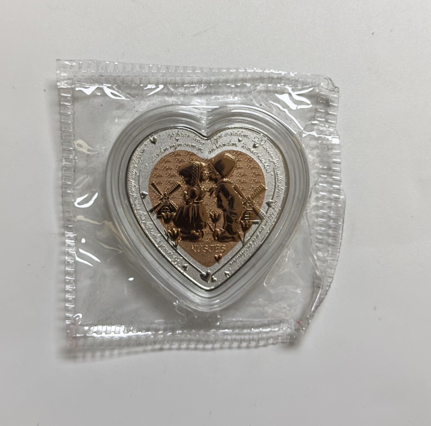 【金钰满堂钱币】拍卖第一期 希望大家多多捧场 2020年纽埃爱情颂歌心形双金属纪念银币情人节银币