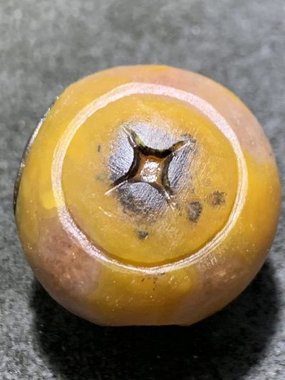 精美冰飘战国红玛瑙手工雕刻祥云钱币大苹果珠一颗！寓意：招财进宝 - 精美冰飘战国红玛瑙手工雕刻祥云钱币大苹果珠一颗！寓意：招财进宝