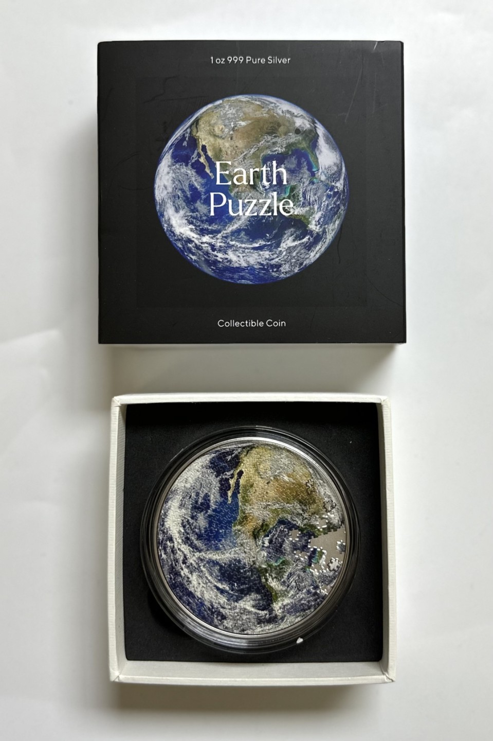 【金钰满堂钱币】拍卖第一期 希望大家多多捧场 2022年乍得地球之谜拼图1盎司银币
