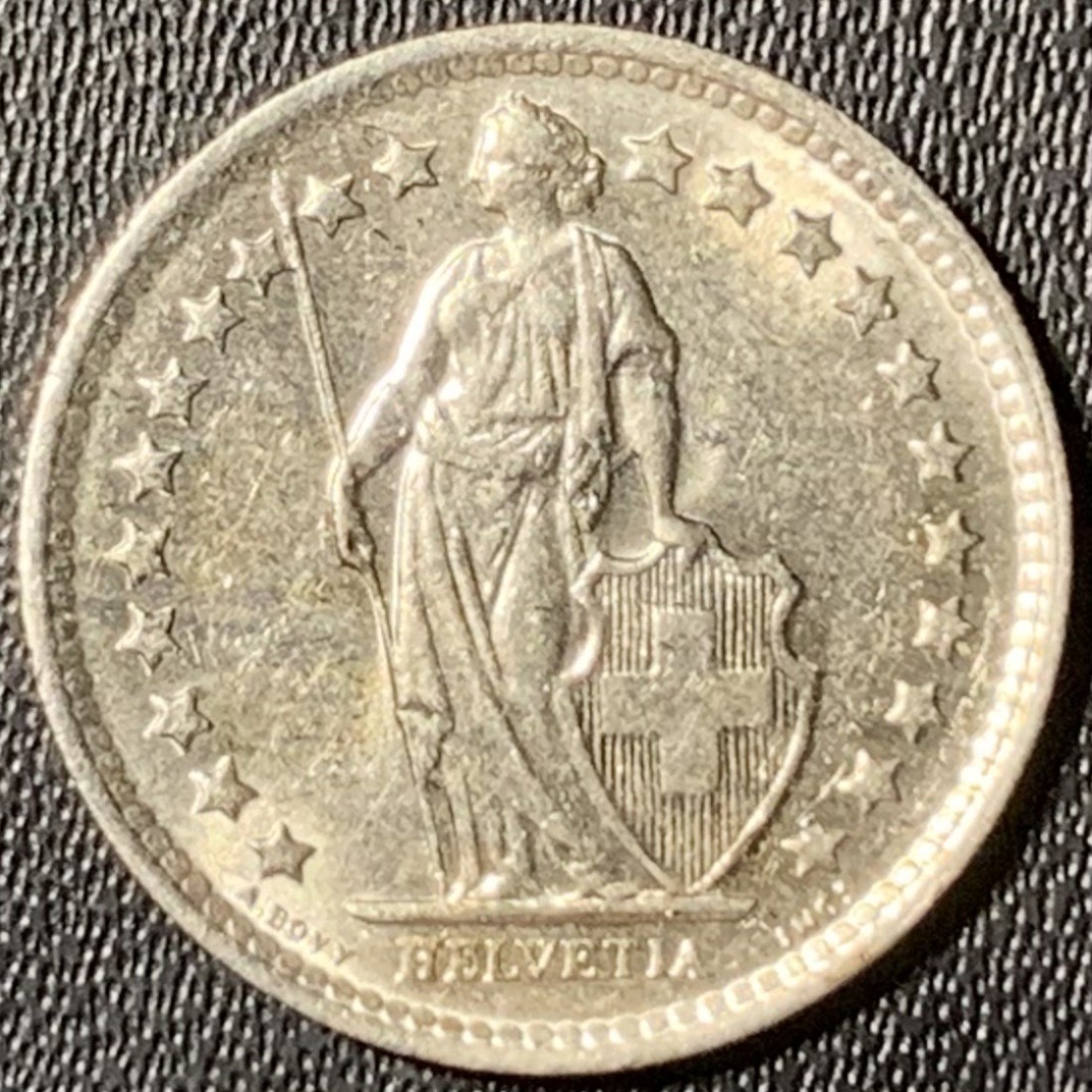 紫瑗钱币——第291期拍卖 瑞士 1963年 赫尔维蒂亚 1/2法郎 2.5克 0.835银 UNC