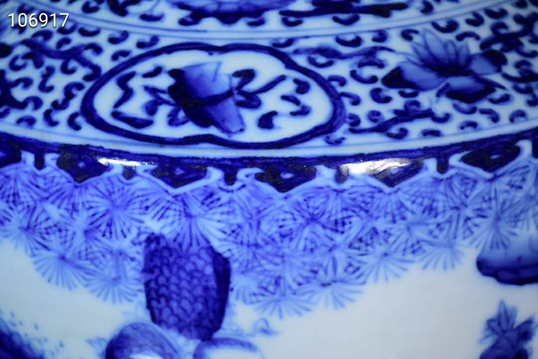 中国清時代　大清康熙年製　青花花瓶　高さ16.7㎝ 東Y7-0605⭐︎2Fトヒサ 大清康熙时期荣锦堂制青花人物挂耳瓶- 亚太艺术品- 亚太艺术品- 麦稀奇