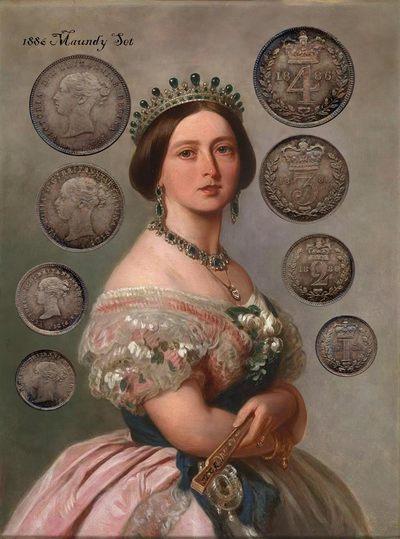 第19期钱币微拍 - NGC MS64/65 英国 1886年 维多利亚女王 濯足节银币 靓彩