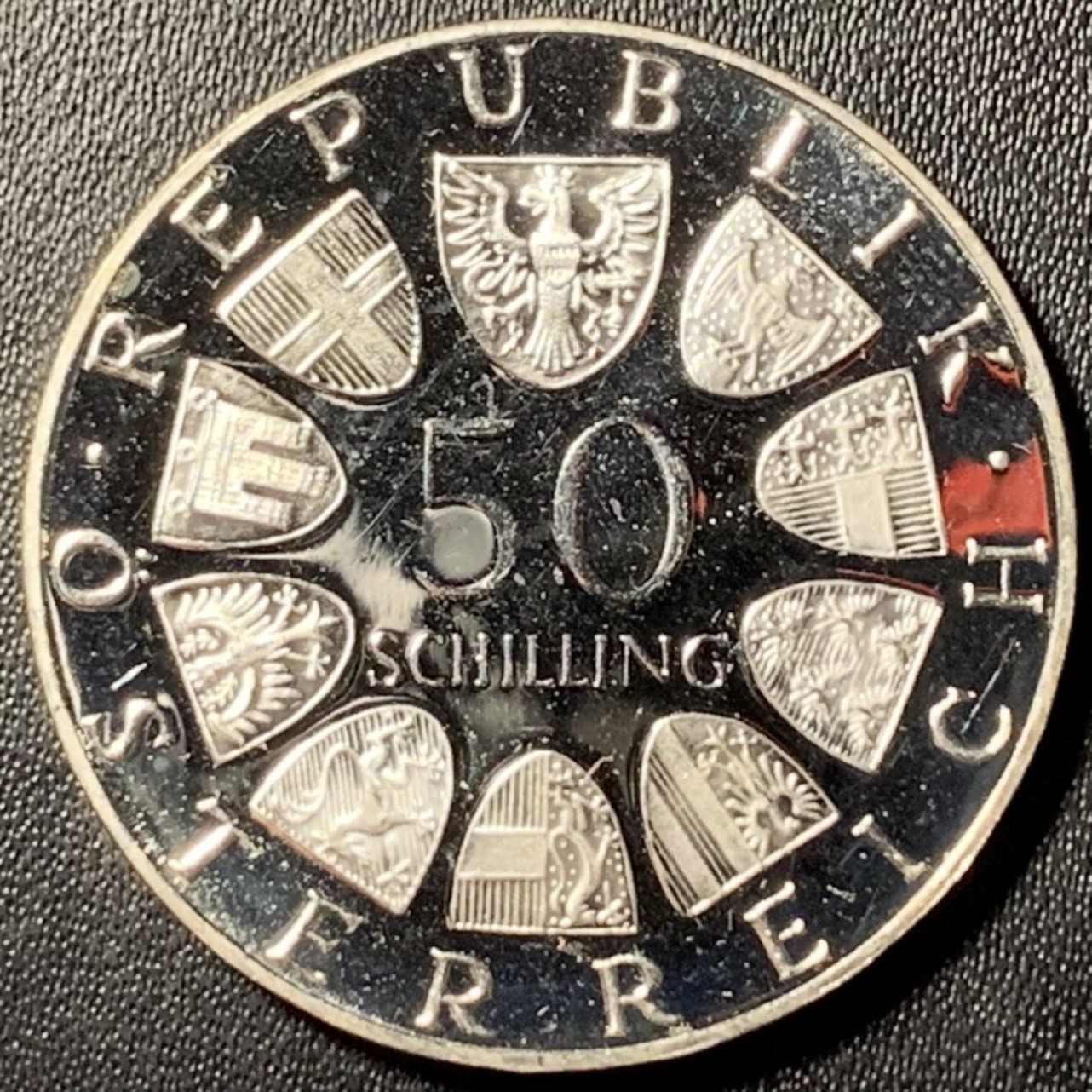 紫瑗钱币——第317期拍卖 奥地利 1974年 广播系统成立50周年 20先令 20克 0.64银 精制