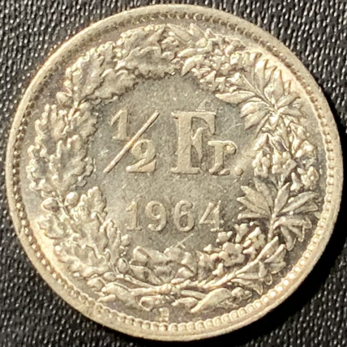 紫瑗钱币——第296期拍卖 瑞士 1964年 赫尔维蒂亚 1/2法郎 2.5克 0.835银 UNC 