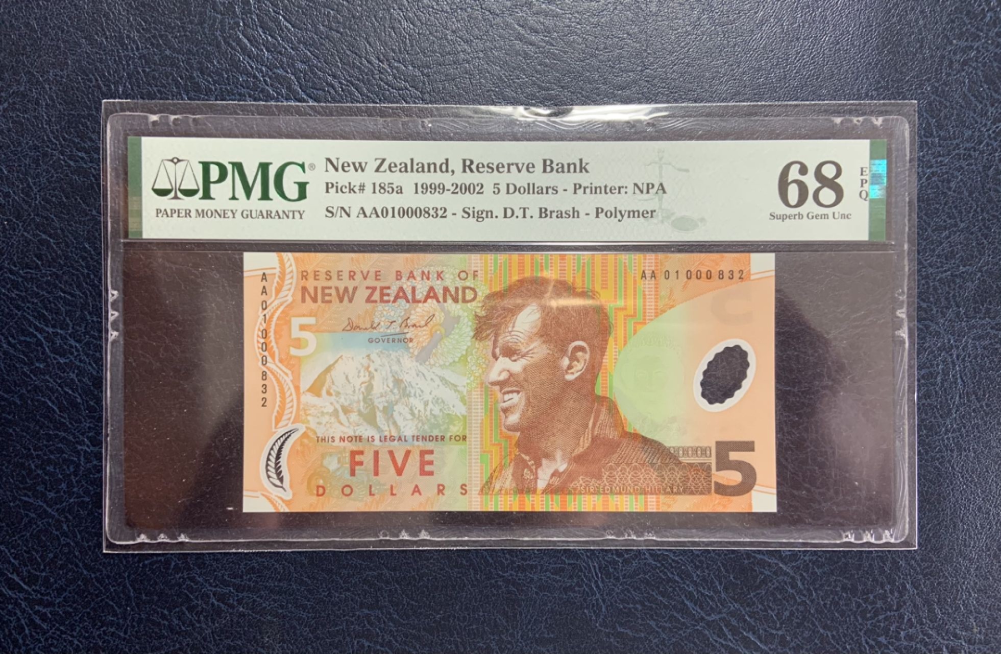 收藏联盟Quantum Auction 第263期拍卖  新西兰1999-2002年5-100元首发全同百位号 PMG66-68 号码无47