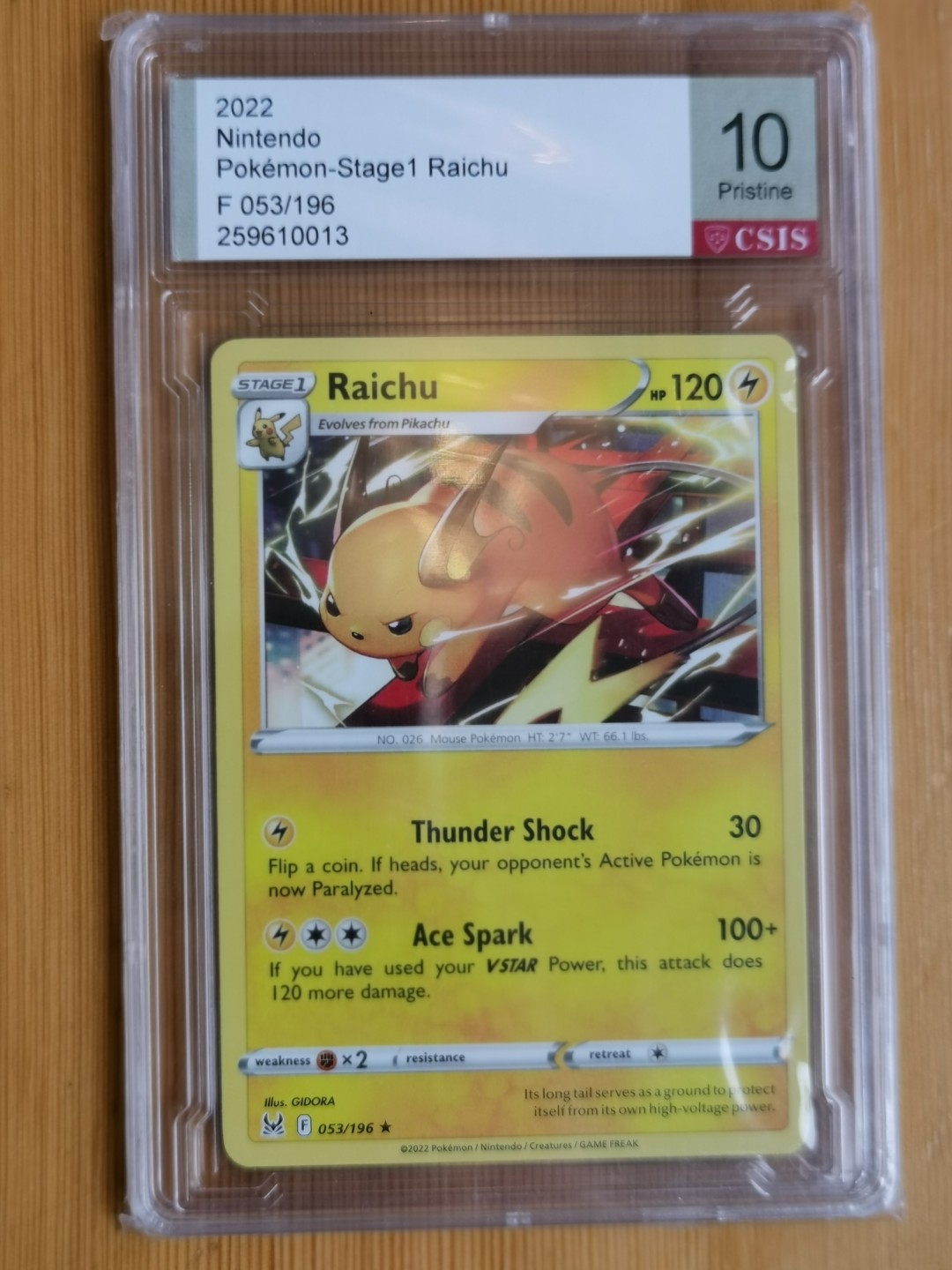 宝可梦CSIS特价团 英文雷丘普卡 2022Nintendo Pokémon-Stage1 Raichu