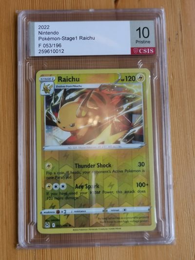 宝可梦CSIS特价团 - 英文雷丘R闪2022Nintendo Pokémon-Stage1 Raichu