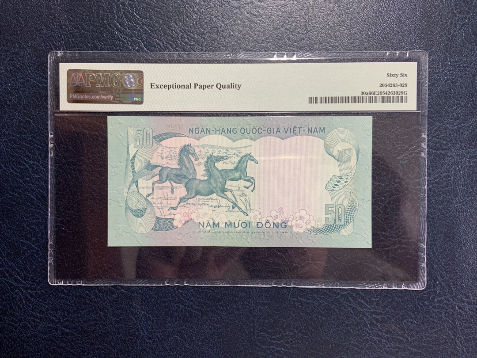 收藏联盟Quantum Auction 第263期拍卖  南越1972年50盾 PMG66 号码无4