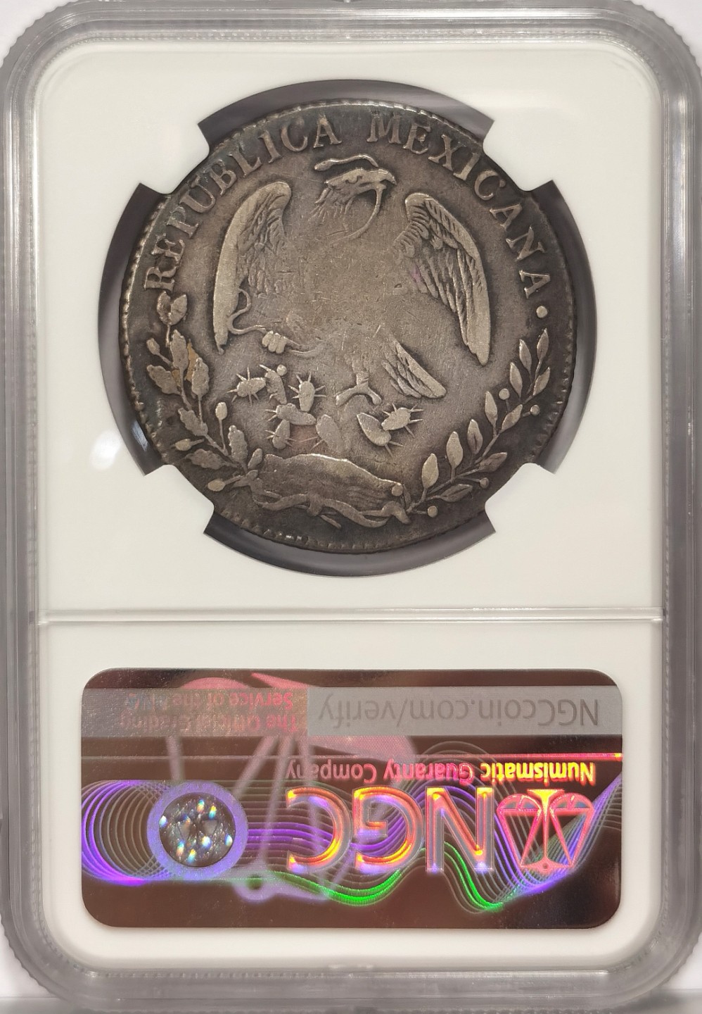 博洋堂章牌藏家系列场①暨第029期（全场包邮） NGC XF 墨西哥1863年PI RO版鹰洋 中期少见 原味包浆