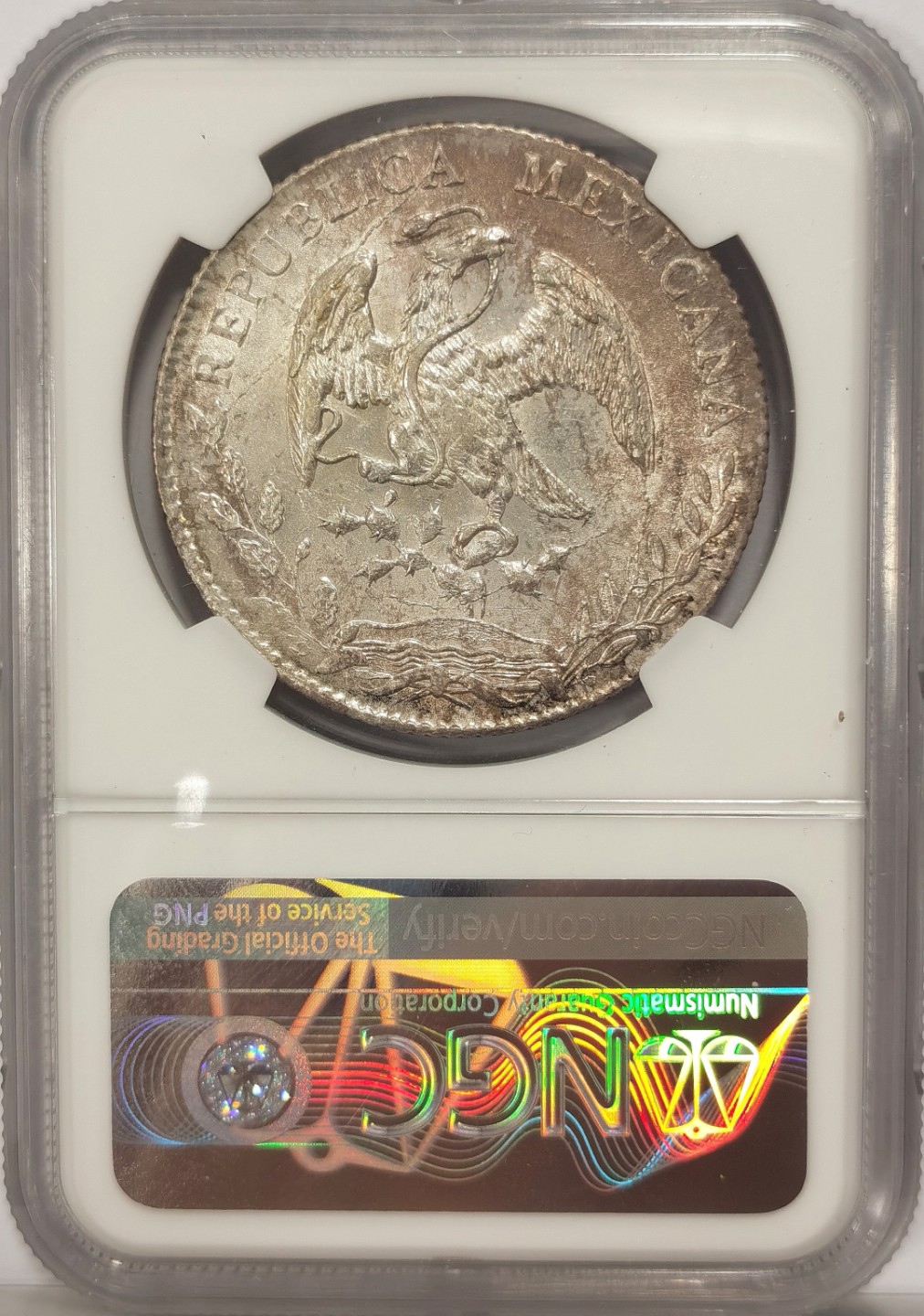 博洋堂章牌藏家系列场①暨第029期（全场包邮） NGC MS64 墨西哥1884年ZS JS版花边鹰洋，带光 带点包浆