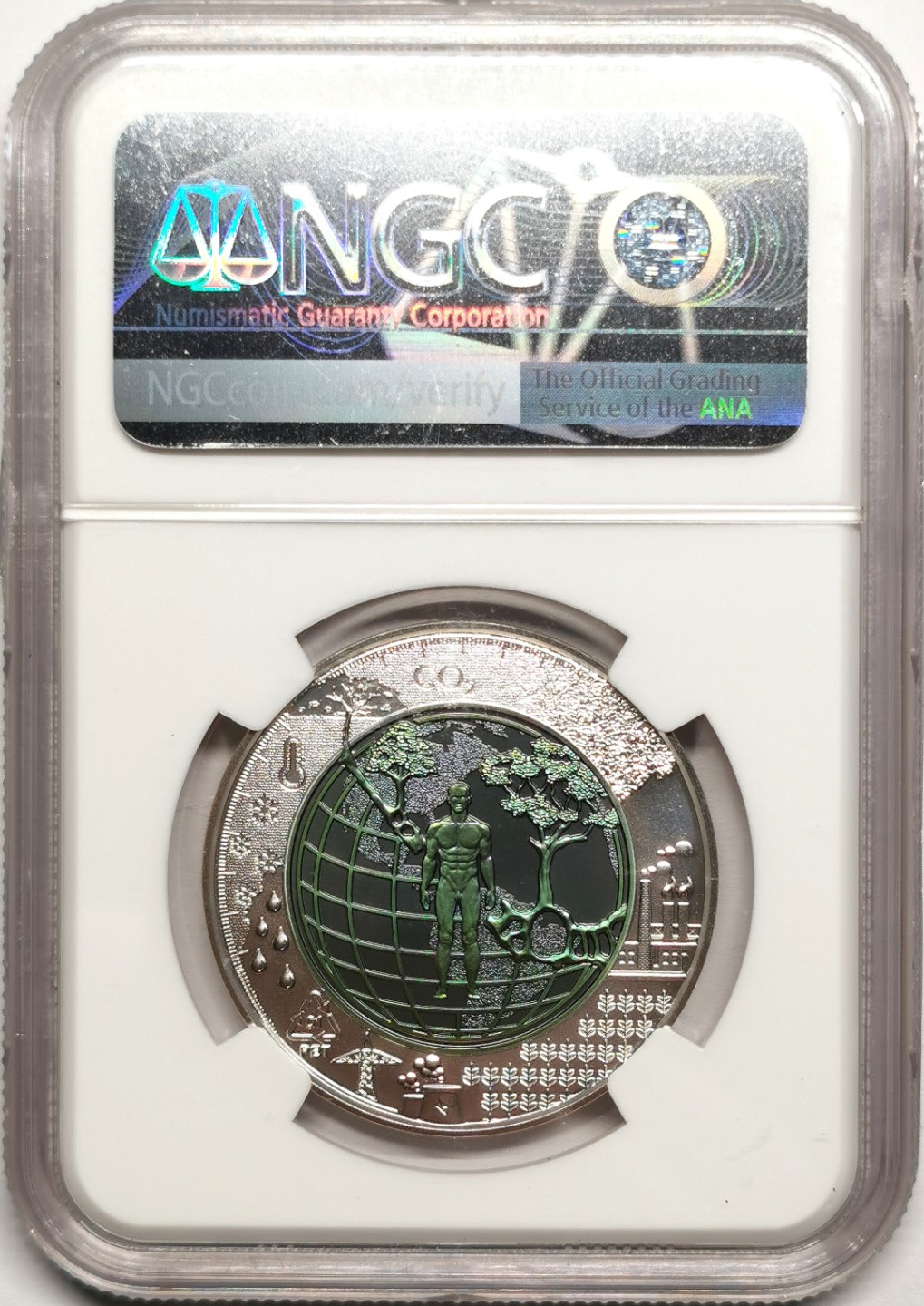 凡希社世界钱币微拍第二百四十一期 2018奥地利银铌双金属25欧罗NGC-MS70人类世！