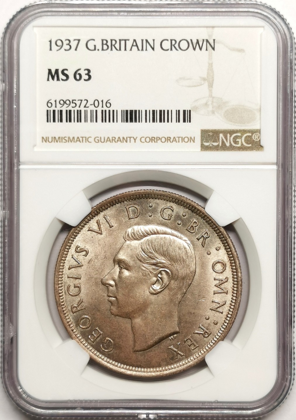 凡希社世界钱币微拍第二百四十一期 1936英国乔六克朗NGC-MS63