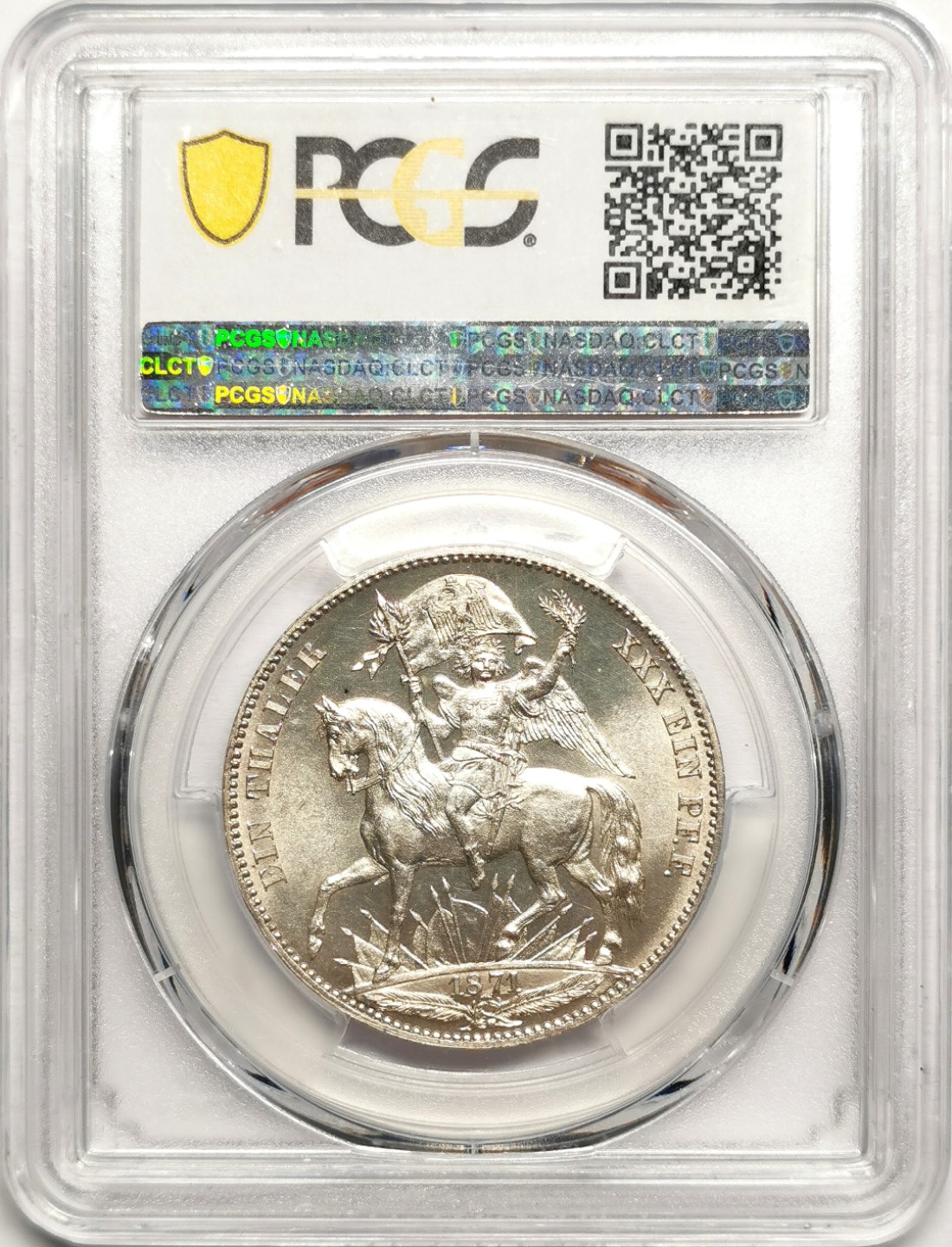 凡希社世界钱币微拍第二百四十一期 1871萨克森胜利泰勒PCGS-MS64原银光！