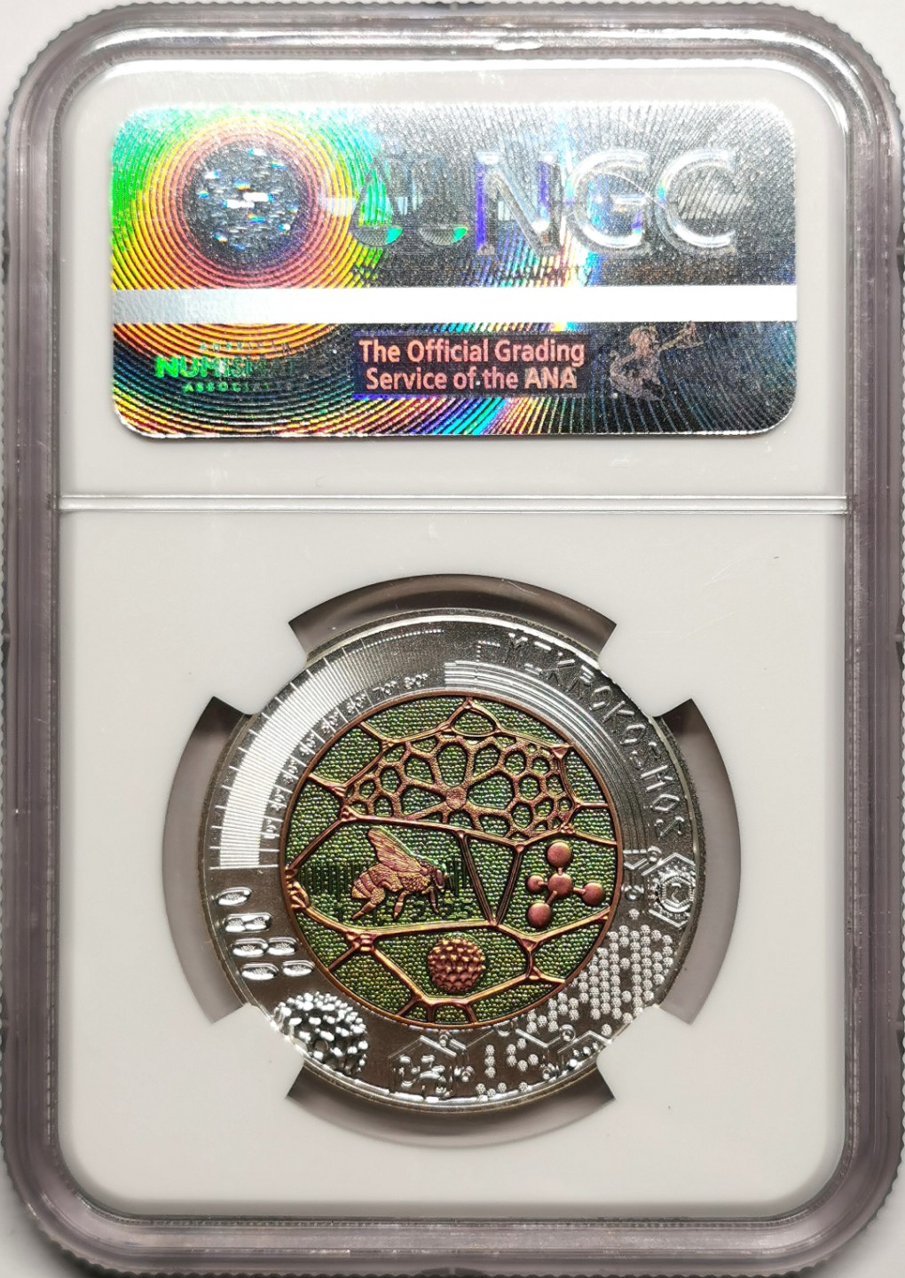 凡希社世界钱币微拍第二百四十一期 2017奥地利银铌双金属25欧罗NGC-MS70微观世界！