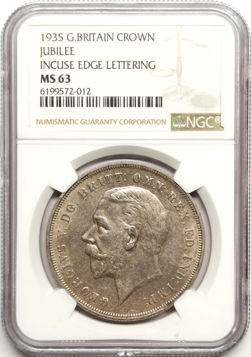 凡希社世界钱币微拍第二百四十一期 1935英国木马马剑NGC-MS63