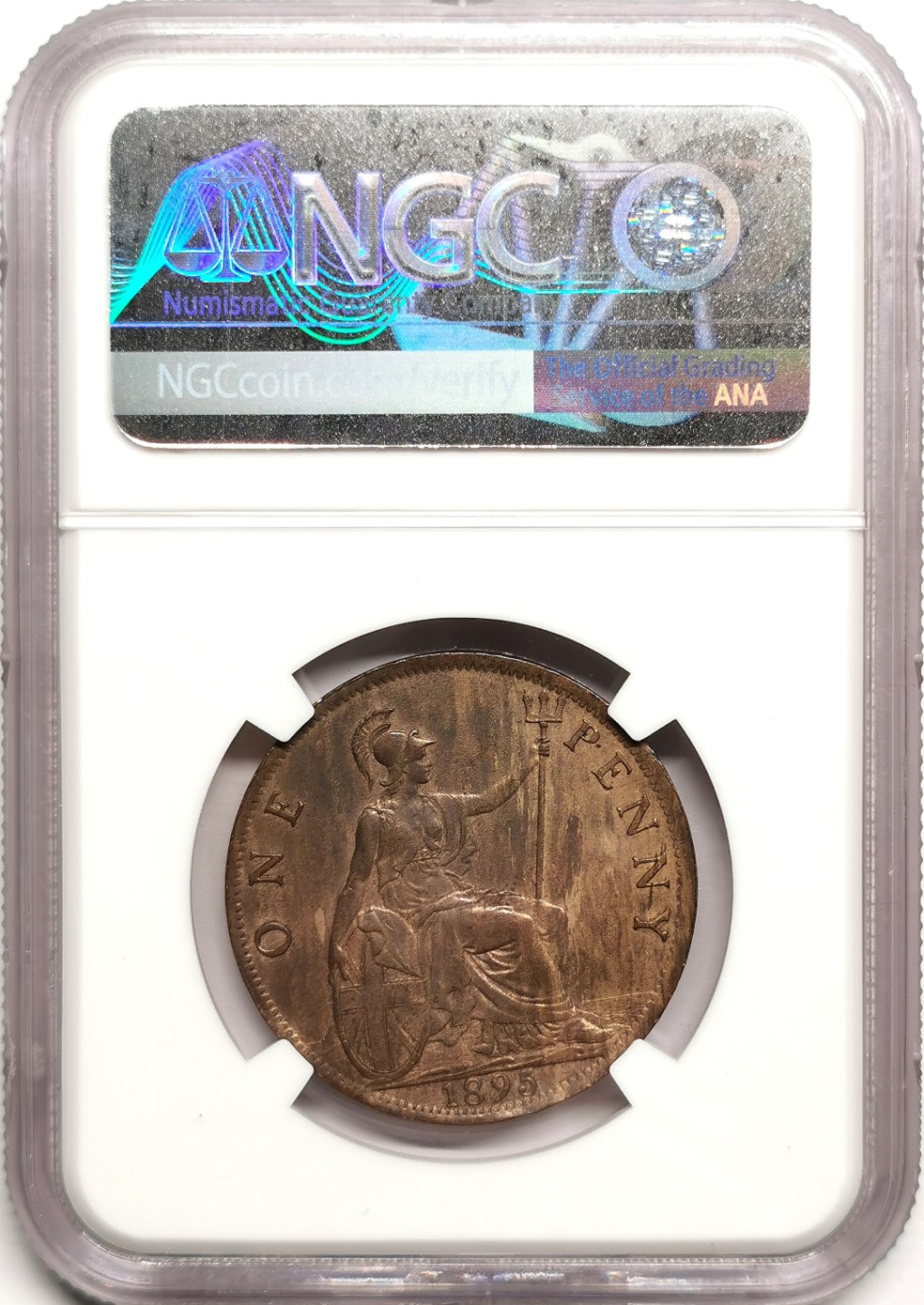 凡希社世界钱币微拍第二百四十一期 1895英国老维批纱便士NGC-MS62