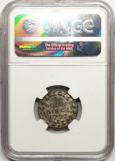 1792意大利热那亚10S银币NGC-AU53唯一最高分！