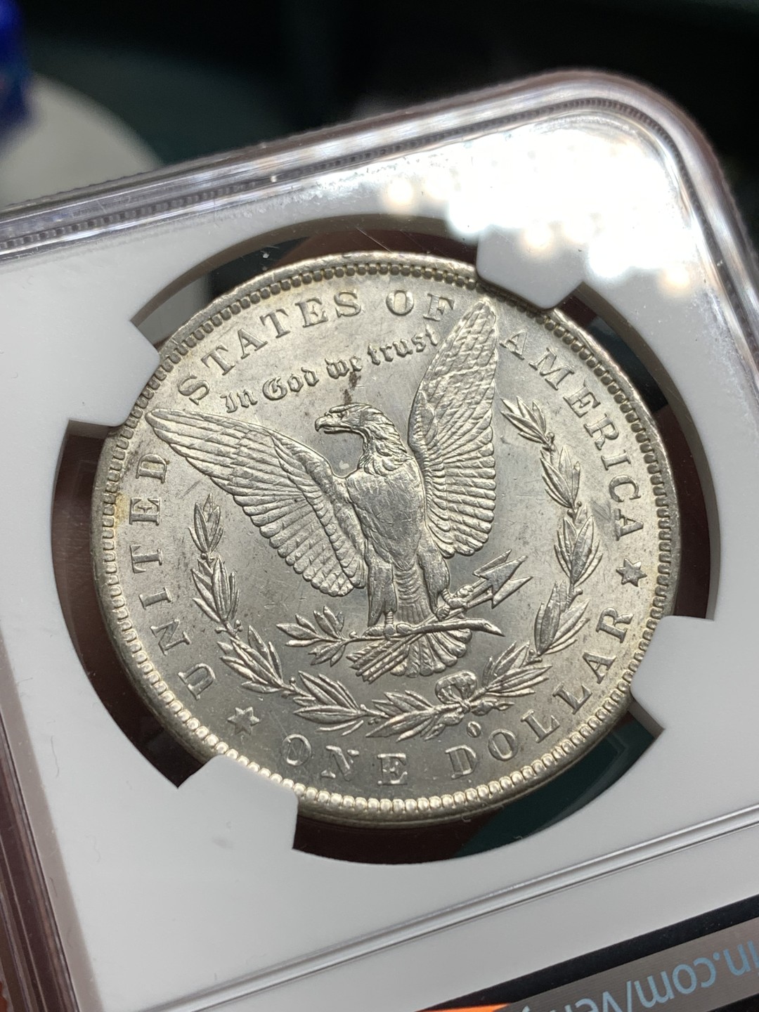 《竞宝斋》第171场-周日，周一2场 (全场包邮) NGC-MS62 美国1883年O版 摩根一元大银币 原光好品