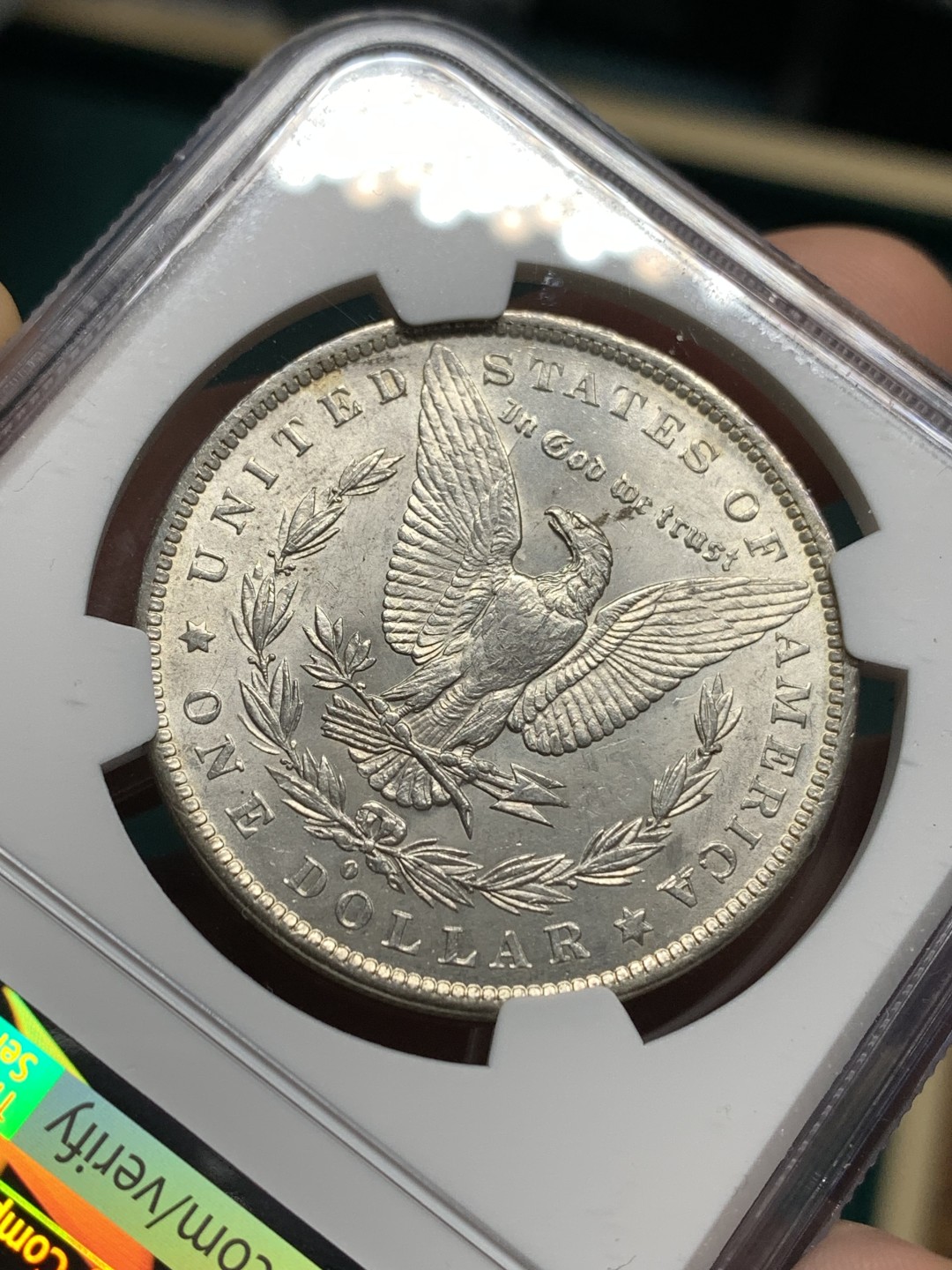 《竞宝斋》第171场-周日，周一2场 (全场包邮) NGC-MS62 美国1883年O版 摩根一元大银币 原光好品