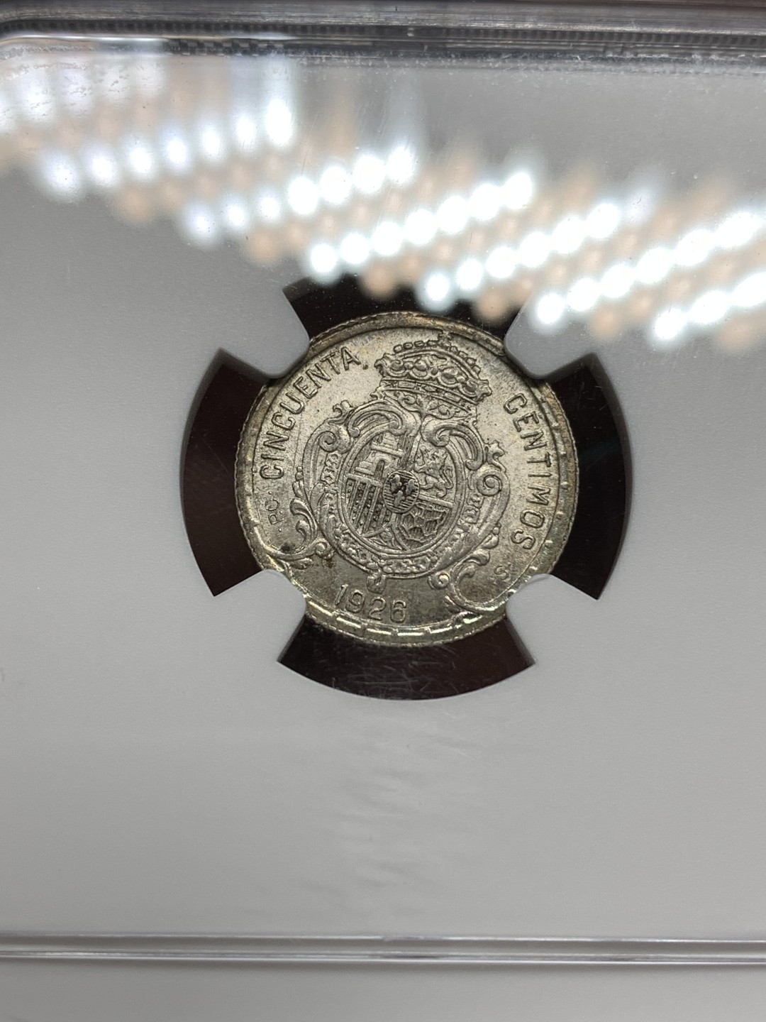 《竞宝斋》第171场-周日，周一2场 (全场包邮) NGC-MS64 西班牙1926年 阿方索十三世 50分银币